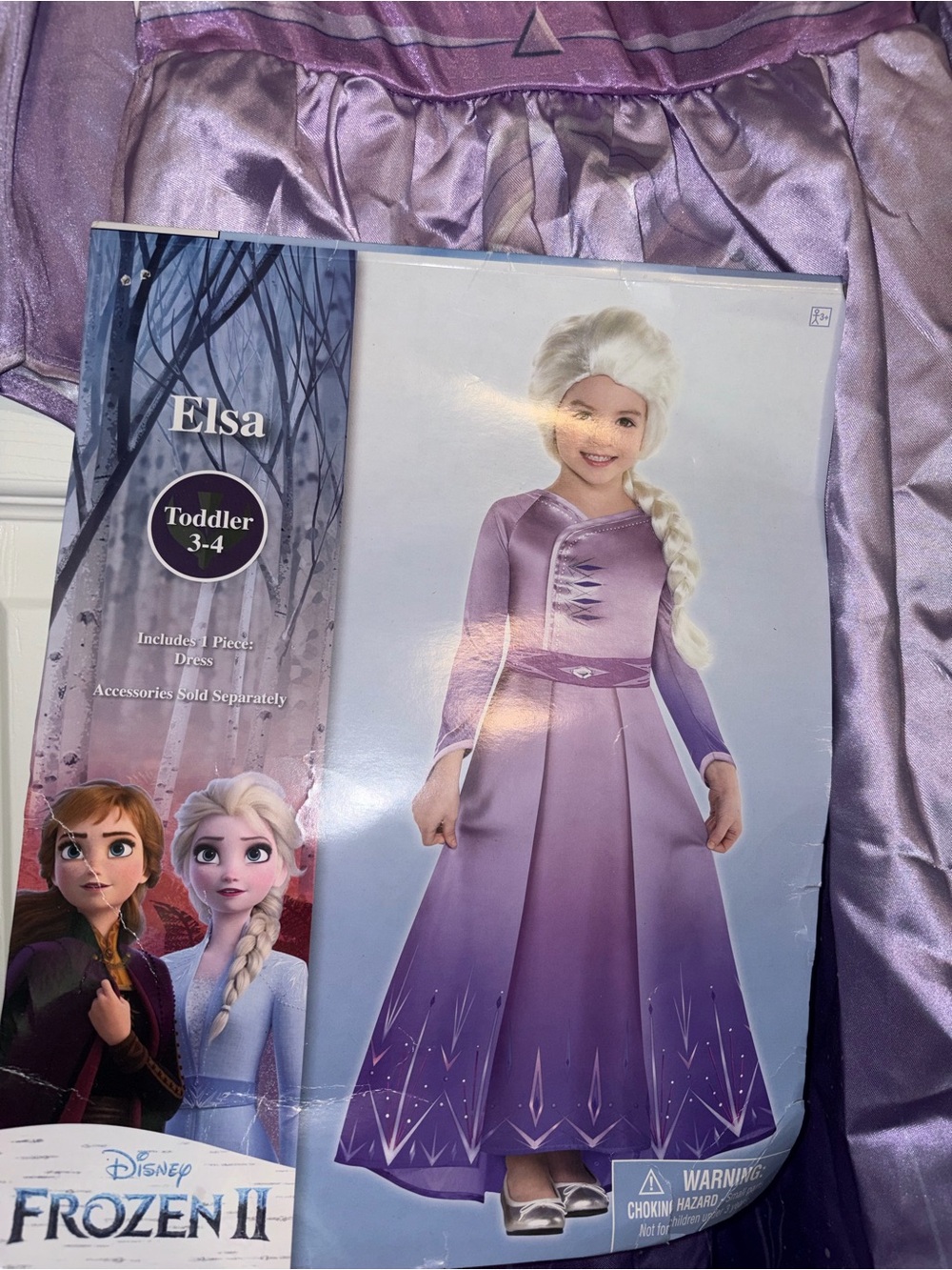 Elsa Purple princess dress Toddler Costume size 3-4
